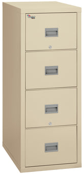 1 hour fire resistant 31" depth file cabinet with 4 drawers filing letter hanging folders | Position 1